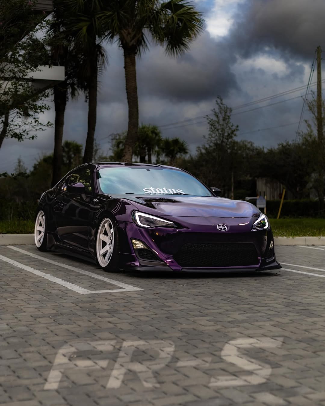 Galaxy purple wrapped Scion FR-S