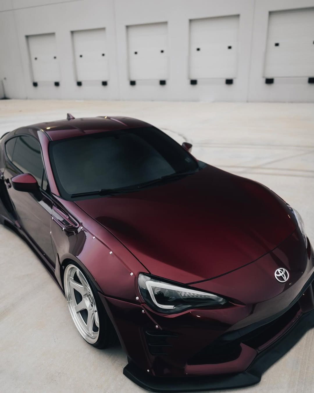 Burgundy widebody Toyota 86